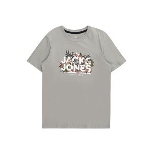 Jack & Jones Junior Tričko 'CHILL'  sivá / olivová / staroružová / biela