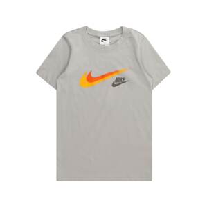 Nike Sportswear Tričko  sivá / oranžová / homárová / čierna