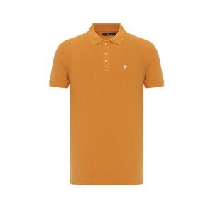DENIM CULTURE Tričko 'EDDARD'  oranžová / biela