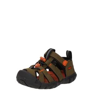 KEEN Sandále 'SEACAMP II'  sivá / olivová / oranžová / čierna