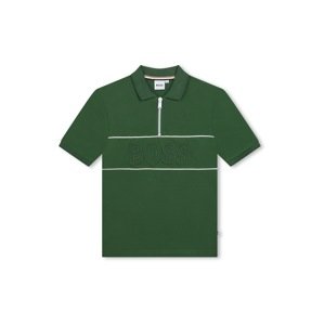 BOSS Kidswear Tričko  trávovo zelená / biela
