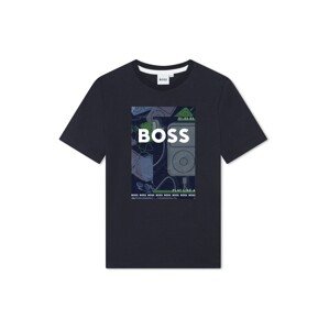 BOSS Kidswear Tričko  námornícka modrá / svetlosivá / zelená / biela