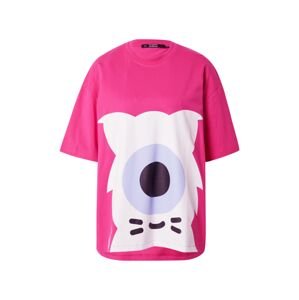 Karl Lagerfeld Tričko 'KLxDD'  svetlomodrá / ružová / čierna / biela