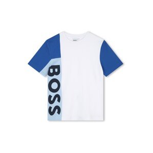 BOSS Kidswear Tričko  námornícka modrá / kráľovská modrá / svetlomodrá / biela