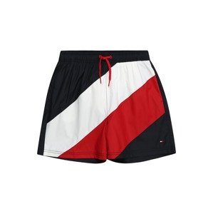 Tommy Hilfiger Underwear Plavecké šortky 'MEDIUM DRAWSTRING'  námornícka modrá / červená / biela