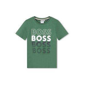 BOSS Kidswear Tričko  zelená / čierna / biela