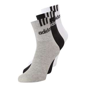 ADIDAS SPORTSWEAR Športové ponožky 'T 3S LIN'  sivá / čierna / biela