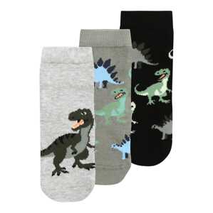 Lindex Ponožky  sivá / svetlosivá / zelená / čierna