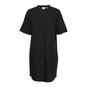 ICHI Košeľové šaty 'LINO'  čierna