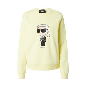 Karl Lagerfeld Mikina 'Ikonik 2.0'  béžová / pastelovo žltá / čierna / biela