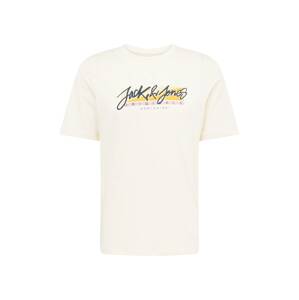 JACK & JONES Tričko 'TAMPA'  krémová / žltá / svetloružová / čierna