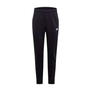 Nike Sportswear Športové nohavice 'Club Fleece'  čierna / biela