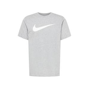Nike Sportswear Tričko 'Swoosh'  sivá melírovaná / biela