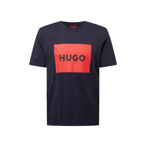 HUGO Tričko 'Dulive222'  námornícka modrá / červená / čierna