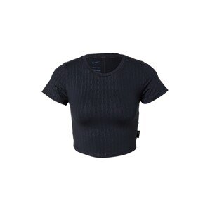NIKE Funkčné tričko 'One Luxe'  tmavosivá / čierna