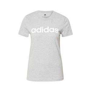ADIDAS SPORTSWEAR Funkčné tričko 'Essentials  Logo'  sivá melírovaná / biela