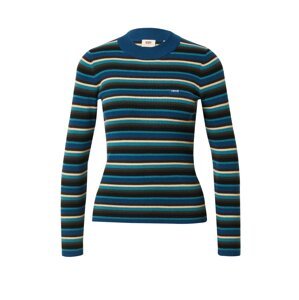 LEVI'S ® Sveter 'Crew Rib Sweater'  námornícka modrá / svetložltá / petrolejová / hrdzavo červená