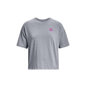 UNDER ARMOUR Funkčné tričko  sivá melírovaná / ružová / biela