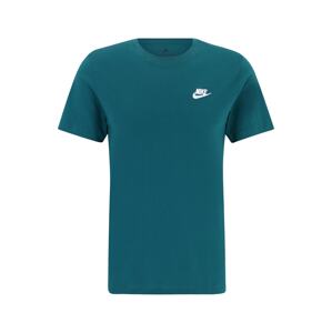 Nike Sportswear Tričko 'Club'  petrolejová / biela