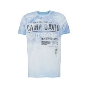CAMP DAVID Tričko 'North Sea Trail'  modrá / svetlomodrá / čierna