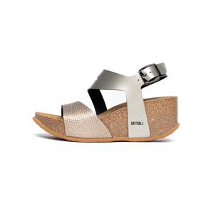 Bayton Remienkové sandále 'Ibiza'  svetlohnedá / zlatá / čierna / strieborná