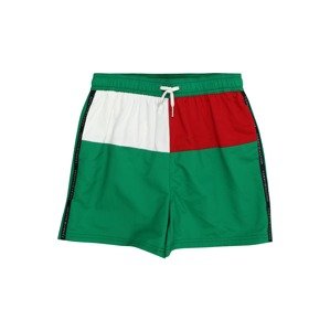 Tommy Hilfiger Underwear Plavecké šortky  zelená / červená / čierna / biela