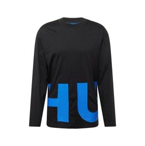 HUGO Tričko 'Nallison'  modrá / čierna