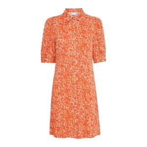 ICHI Košeľové šaty 'AYA'  béžová / oranžová / koralová / biela
