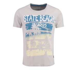 Key Largo Tričko 'MT STATE BEACH'  modrá / žltá / sivá