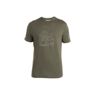 ICEBREAKER Funkčné tričko 'Tech Lite III'  olivová / šedobiela
