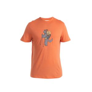 ICEBREAKER Funkčné tričko 'Tech Lite III'  sivá / oranžová / pastelovo oranžová