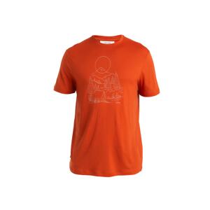 ICEBREAKER Funkčné tričko 'Tech Lite III'  svetlosivá / oranžovo červená