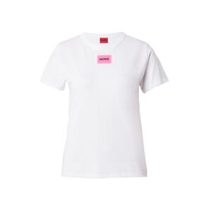 HUGO Tričko 'Delorisa'  ružová / čierna / biela