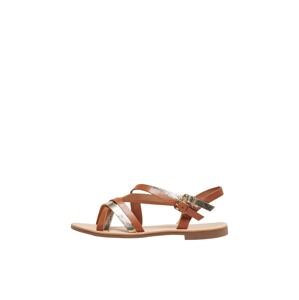 ONLY Remienkové sandále 'MANDALA-18'  karamelová / zlatá