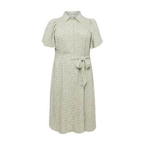 EVOKED Košeľové šaty 'VICELINAN'  svetlomodrá / olivová / biela
