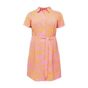 ONLY Carmakoma Košeľové šaty 'LUX'  oranžová / eozín