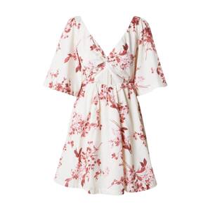 Abercrombie & Fitch Šaty  ružová / červená / biela