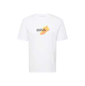 JACK & JONES Tričko 'BERLIN'  oranžová / svetlooranžová / čierna / biela
