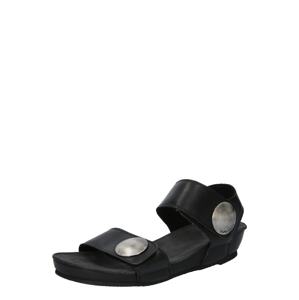 Ca'Shott Remienkové sandále  čierna / strieborná