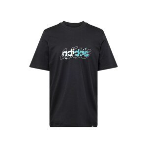 ADIDAS SPORTSWEAR Funkčné tričko  neónovo modrá / čierna / biela
