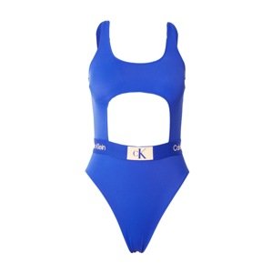 Calvin Klein Swimwear Jednodielne plavky  béžová / modrá