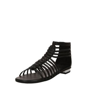 BRONX Remienkové sandále 'New-Alys'  čierna / strieborná