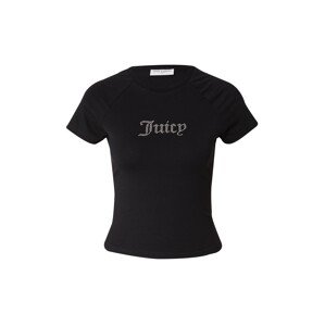 Juicy Couture Tričko  čierna / strieborná