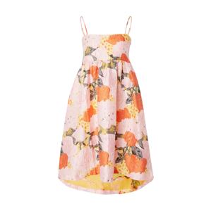 rosemunde Letné šaty  sivá / oranžová / ružová / čierna