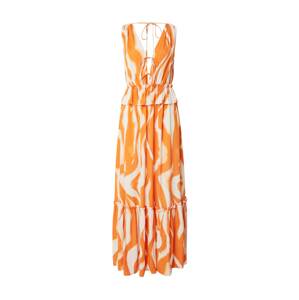 VILA ROUGE Letné šaty 'NOMI'  svetlobéžová / oranžová / pastelovo oranžová