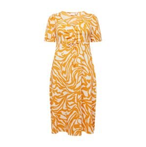 EVOKED Letné šaty 'LAYA TYA'  oranžová / biela
