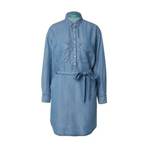 UNITED COLORS OF BENETTON Košeľové šaty  modrá denim