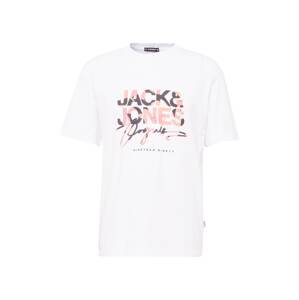 JACK & JONES Tričko 'ARUBA'  grafitová / ružová / rosé / biela