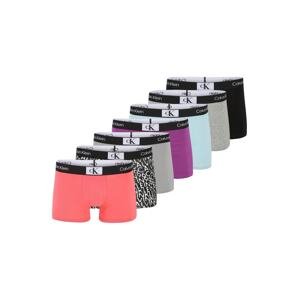 Calvin Klein Underwear Boxerky  vodová / sivá / tmavofialová / koralová / čierna