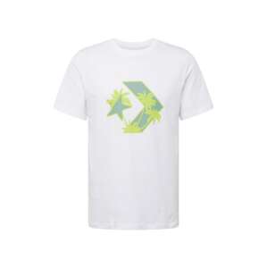CONVERSE Tričko 'STAR'  trávovo zelená / svetlozelená / biela